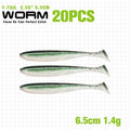 TSURINOYA NEW Fishing Lures T Tail Wrom 55mm 65mm 75mm 88mm Add Odor Attractant  Bass Artificial Soft Bait