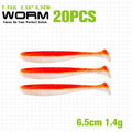 TSURINOYA NEW Fishing Lures T Tail Wrom 55mm 65mm 75mm 88mm Add Odor Attractant  Bass Artificial Soft Bait
