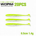 TSURINOYA NEW Fishing Lures T Tail Wrom 55mm 65mm 75mm 88mm Add Odor Attractant  Bass Artificial Soft Bait