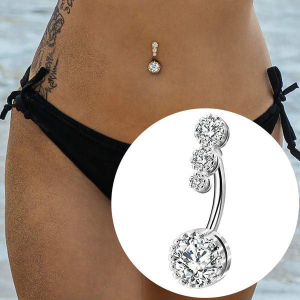 Crystal Navel Ring  Barbell Drop Dangle Body Piercing   Nombril Ombligo Belly Button Rings Men Women Body Jewelry