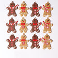 Big Sale! 12pcs Gingerbread Man Christmas Tree Ornaments Xmas Soft PVC Men Living Room Decorating Tools Festival Home Decoration