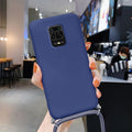 Liquid Silicone Lanyard Case For Redmi Note 10 Pro K40 Note 9 8 Mi Poco X3 Pro Mi 11 Mi 10T Pro Case Neck Strap Rope Cord Cover
