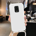 Liquid Silicone Lanyard Case For Redmi Note 10 Pro K40 Note 9 8 Mi Poco X3 Pro Mi 11 Mi 10T Pro Case Neck Strap Rope Cord Cover