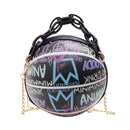 Personality Basketball Purses For Teenagers Women Shoulder Bags Crossbody Chain Hand Bags Female Leather Pink Bag Small Totes