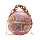 Personality Basketball Purses For Teenagers Women Shoulder Bags Crossbody Chain Hand Bags Female Leather Pink Bag Small Totes