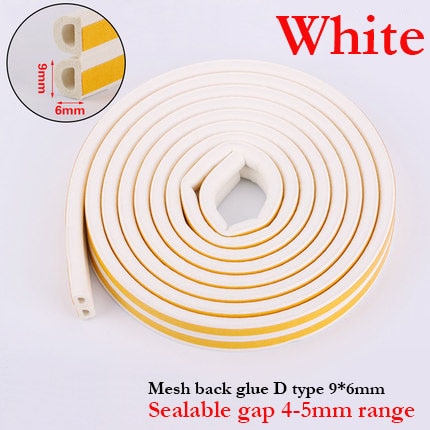 5Meters DIPE Self-Adhesive Door And Window Sealing Strip Glass Window Anti-Collision Rubber Strip Foam Sound Insulation Strip