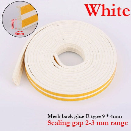 5Meters DIPE Self-Adhesive Door And Window Sealing Strip Glass Window Anti-Collision Rubber Strip Foam Sound Insulation Strip