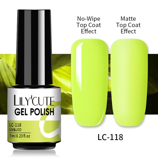 LILYCUTE Glitter Nail Gel Polish  Nail Color Glitter Sequins Matte Effect Gel Long Lasting Base Top Coat Nail Art