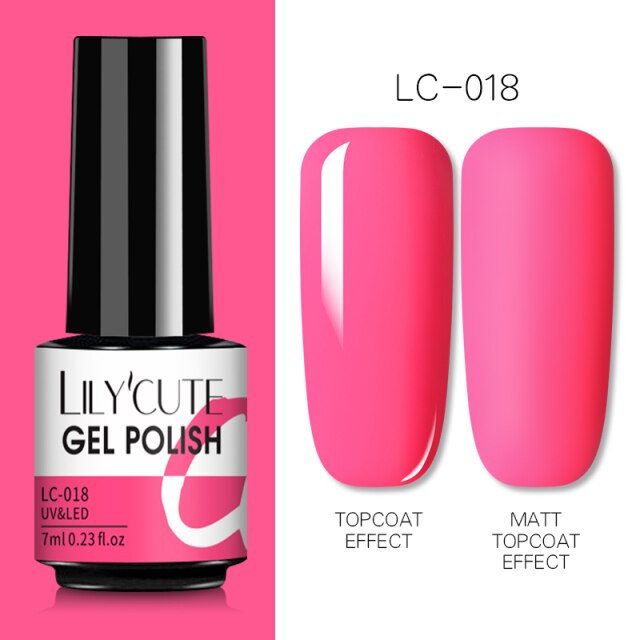LILYCUTE Glitter Nail Gel Polish  Nail Color Glitter Sequins Matte Effect Gel Long Lasting Base Top Coat Nail Art