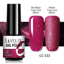 LILYCUTE Glitter Nail Gel Polish  Nail Color Glitter Sequins Matte Effect Gel Long Lasting Base Top Coat Nail Art