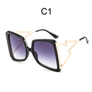Fashion Oversize Bow Shape Square Sunglasses for Women 2021 New Luxury Brand Big Frame Gradient Sun Glasses Female Summer Shades