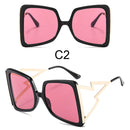 Fashion Oversize Bow Shape Square Sunglasses for Women 2021 New Luxury Brand Big Frame Gradient Sun Glasses Female Summer Shades