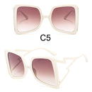 Fashion Oversize Bow Shape Square Sunglasses for Women 2021 New Luxury Brand Big Frame Gradient Sun Glasses Female Summer Shades