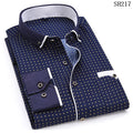 2021 Men Fashion Casual Long Sleeved Printed Shirt Slim Fit Male Social Business Dress Shirts Brand For Men Soft Comfortable