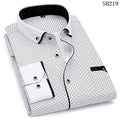 2021 Men Fashion Casual Long Sleeved Printed Shirt Slim Fit Male Social Business Dress Shirts Brand For Men Soft Comfortable