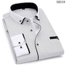 2021 Men Fashion Casual Long Sleeved Printed Shirt Slim Fit Male Social Business Dress Shirts Brand For Men Soft Comfortable