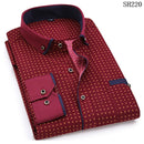 2021 Men Fashion Casual Long Sleeved Printed Shirt Slim Fit Male Social Business Dress Shirts Brand For Men Soft Comfortable