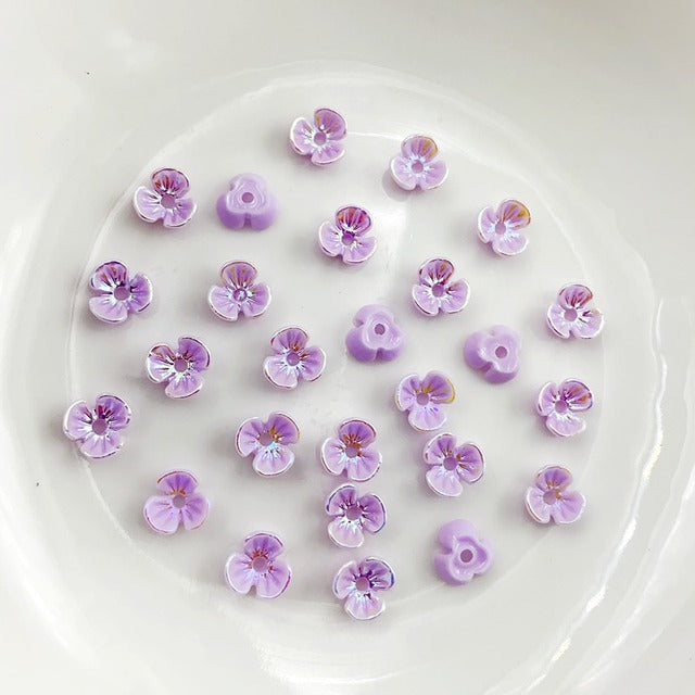 30pcs of flower angel butterfly Nail art rhinestone non-thermal restoration flat back acrylic nail stone nail art decoration