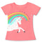 2021 Summer Fashion Unisex Unicorn T-shirt Children Boys Short Sleeves White Tees Baby Kids Cotton Tops For Girls Clothes 3 8Y