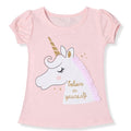 2021 Summer Fashion Unisex Unicorn T-shirt Children Boys Short Sleeves White Tees Baby Kids Cotton Tops For Girls Clothes 3 8Y