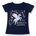 2021 Summer Fashion Unisex Unicorn T-shirt Children Boys Short Sleeves White Tees Baby Kids Cotton Tops For Girls Clothes 3 8Y