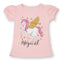 2021 Summer Fashion Unisex Unicorn T-shirt Children Boys Short Sleeves White Tees Baby Kids Cotton Tops For Girls Clothes 3 8Y