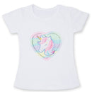 2021 Summer Fashion Unisex Unicorn T-shirt Children Boys Short Sleeves White Tees Baby Kids Cotton Tops For Girls Clothes 3 8Y