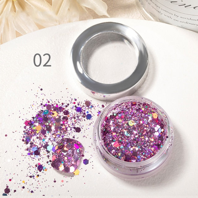 Nail Art Mirror Pigment Powder  Nail Glitters Metallic Color for Nail Art UV Gel Polishing Rose Gold Silver Colors