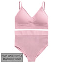 FINETOO Women Seamless Bra Set Bra Top + Pantys Brassiere Fitness Underwear Lingerie Women's Swimwear Push Up Sexy Tank Top Girl