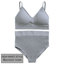 FINETOO Women Seamless Bra Set Bra Top + Pantys Brassiere Fitness Underwear Lingerie Women's Swimwear Push Up Sexy Tank Top Girl