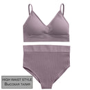 FINETOO Women Seamless Bra Set Bra Top + Pantys Brassiere Fitness Underwear Lingerie Women's Swimwear Push Up Sexy Tank Top Girl