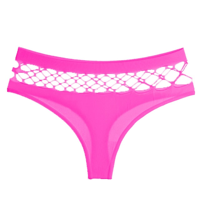 CINOON New Women's Underwear Panties Sexy Hollow Out Mesh Thong Middle-waist Large Size Breathable Comfortable Fashion Lingerie