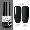 LILYCUTE Fluorescent Nail Gel Polish  Nail Color Glitter Sequins Matte Effect Gel Long Lasting Base Top Coat Nail Art