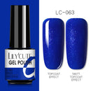 LILYCUTE Fluorescent Nail Gel Polish  Nail Color Glitter Sequins Matte Effect Gel Long Lasting Base Top Coat Nail Art