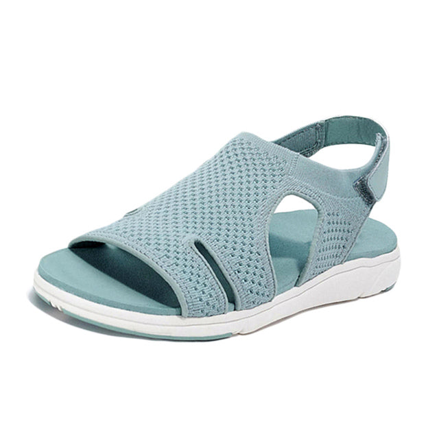 2021 New Women's Soft & Comfortable Sandals Mesh Upper Breathable Sandals Adjustable Cross-strap Design Sandalias Mujer 2020