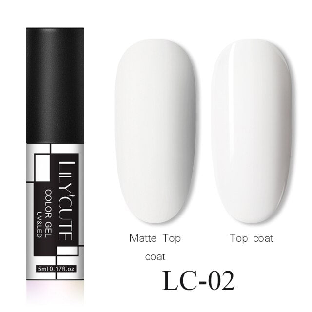 LILYCUTE 5ml Fluorescent Color Nail Gel Polish UV LED 12 Colors Manicure Semi Soak Off Gel Varnish Nail Art Design Gel Varnish