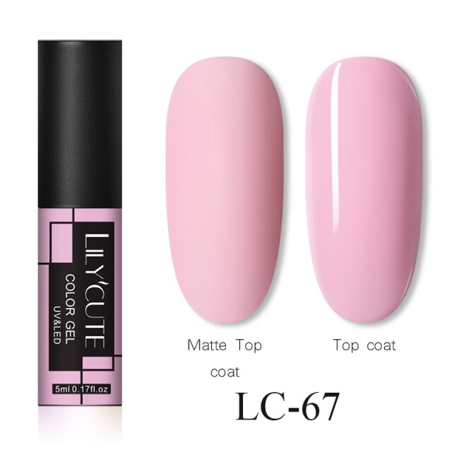 LILYCUTE 5ml Fluorescent Color Nail Gel Polish UV LED 12 Colors Manicure Semi Soak Off Gel Varnish Nail Art Design Gel Varnish
