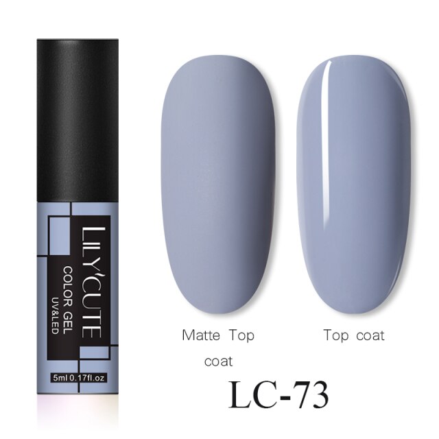 LILYCUTE 5ml Fluorescent Color Nail Gel Polish UV LED 12 Colors Manicure Semi Soak Off Gel Varnish Nail Art Design Gel Varnish