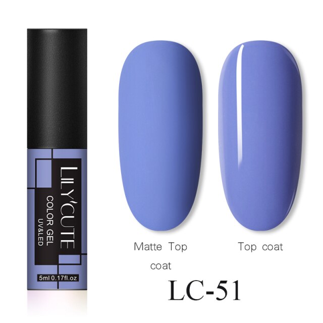 LILYCUTE 5ml Fluorescent Color Nail Gel Polish UV LED 12 Colors Manicure Semi Soak Off Gel Varnish Nail Art Design Gel Varnish