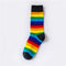 Fashion Socks Cotton Rainbow Stripes Christmas Gift Classic Warm Casual Tide Harajuku Funny Cute Pop Korean Socks For Women