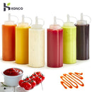 Konco Condiment Squeeze Bottles ,For Ketchup Mustard Mayo Hot Sauces Olive Oil Bottles Kitchen Gadget