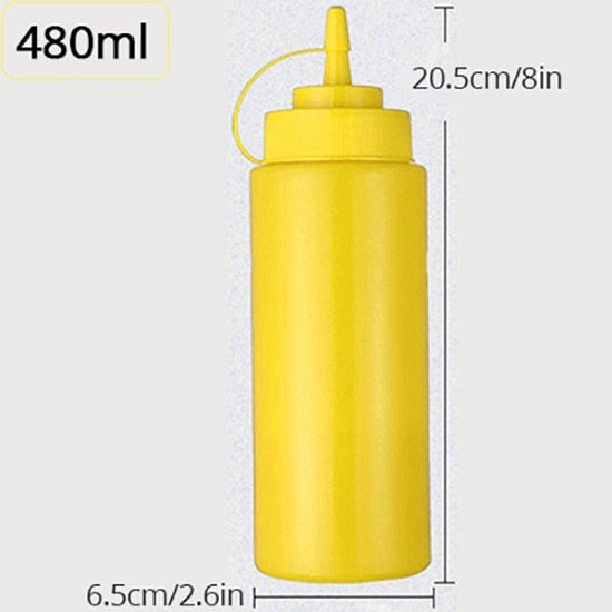 Konco Condiment Squeeze Bottles ,For Ketchup Mustard Mayo Hot Sauces Olive Oil Bottles Kitchen Gadget