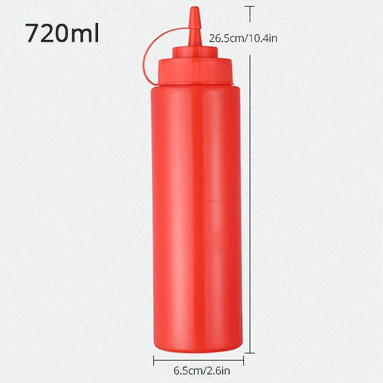 Konco Condiment Squeeze Bottles ,For Ketchup Mustard Mayo Hot Sauces Olive Oil Bottles Kitchen Gadget