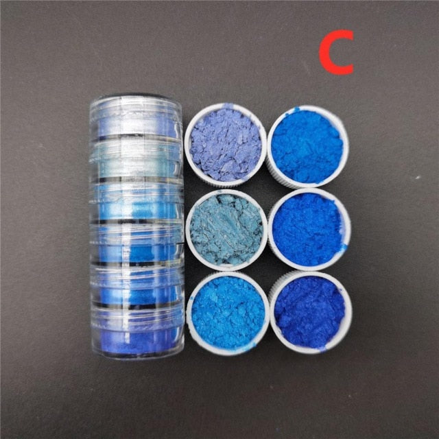 Neon Phosphor Pigment Powder Set Fluorescent Nail Glitter Eye Powder Manicure Decoration Nail Art Dust Pigment Paillettes