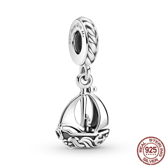 Hot Sale 100% Real 925 Sterling Silver Ariel Balloon Charm Fit Original Pandora Bracelet Making Fashion DIY Jewelry For Women