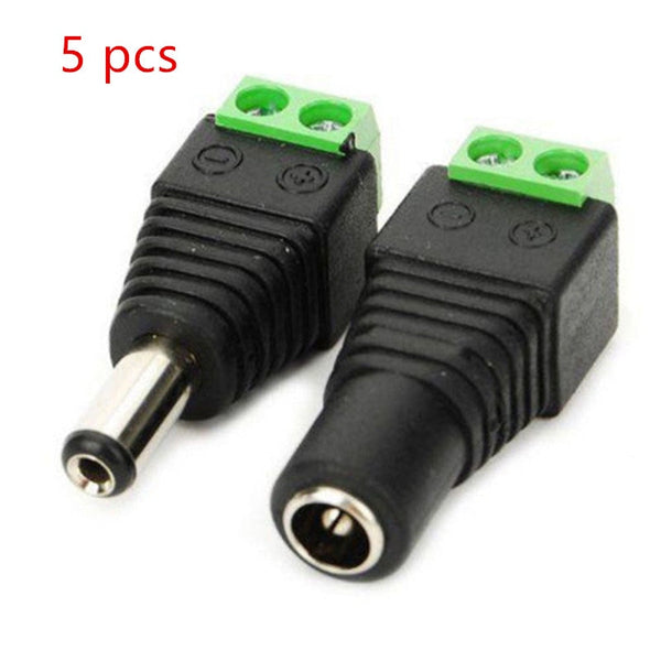 5pcs Female +5 pcs Male DC Connector 2.1*5.5mm Power Jack Adapter Plug Cable Connector For 3528/5050/5730 LED Strip Light