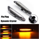 LED Side Marker Mirror Indicator Lamp Flowing Water Turn Signal Light Amber For BMW E90 E91 E92 E93 E60 E87 E82 E61 E46