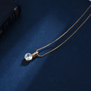 925 Sterling Silver Geometric Drop Necklace Clavicle Chain Women Fashion Jewelry Shine Zircon Pendant