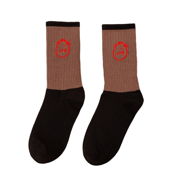 Men socks Travis Scott Skate Crew Socks Men Sport Travis Scott Cactus Jack Bandanas Socks Streetwear Hip Hop