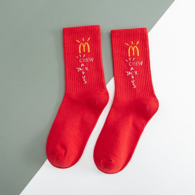 Men socks Travis Scott Skate Crew Socks Men Sport Travis Scott Cactus Jack Bandanas Socks Streetwear Hip Hop